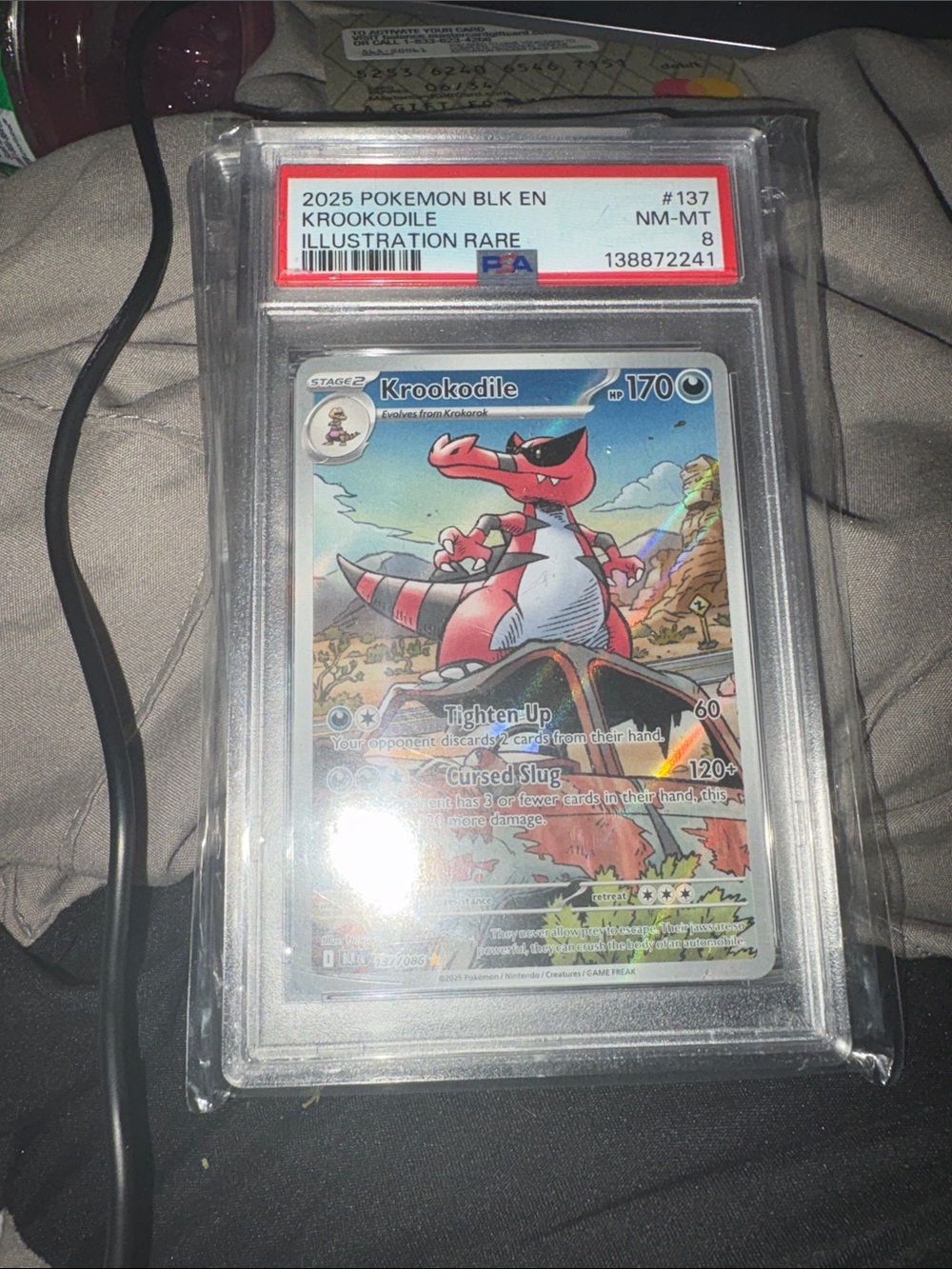 2025 Pokemon Krookodile Illustration Rare- Red Krookodile 
#137
NM – MT
PSA –8